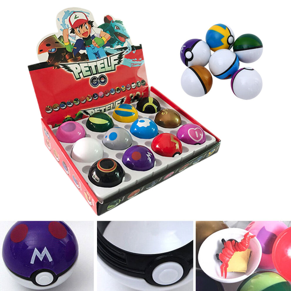 12pcs Pokemon Ball Pokeball Set Kids Toys Figures Pikachu Child Gifts
