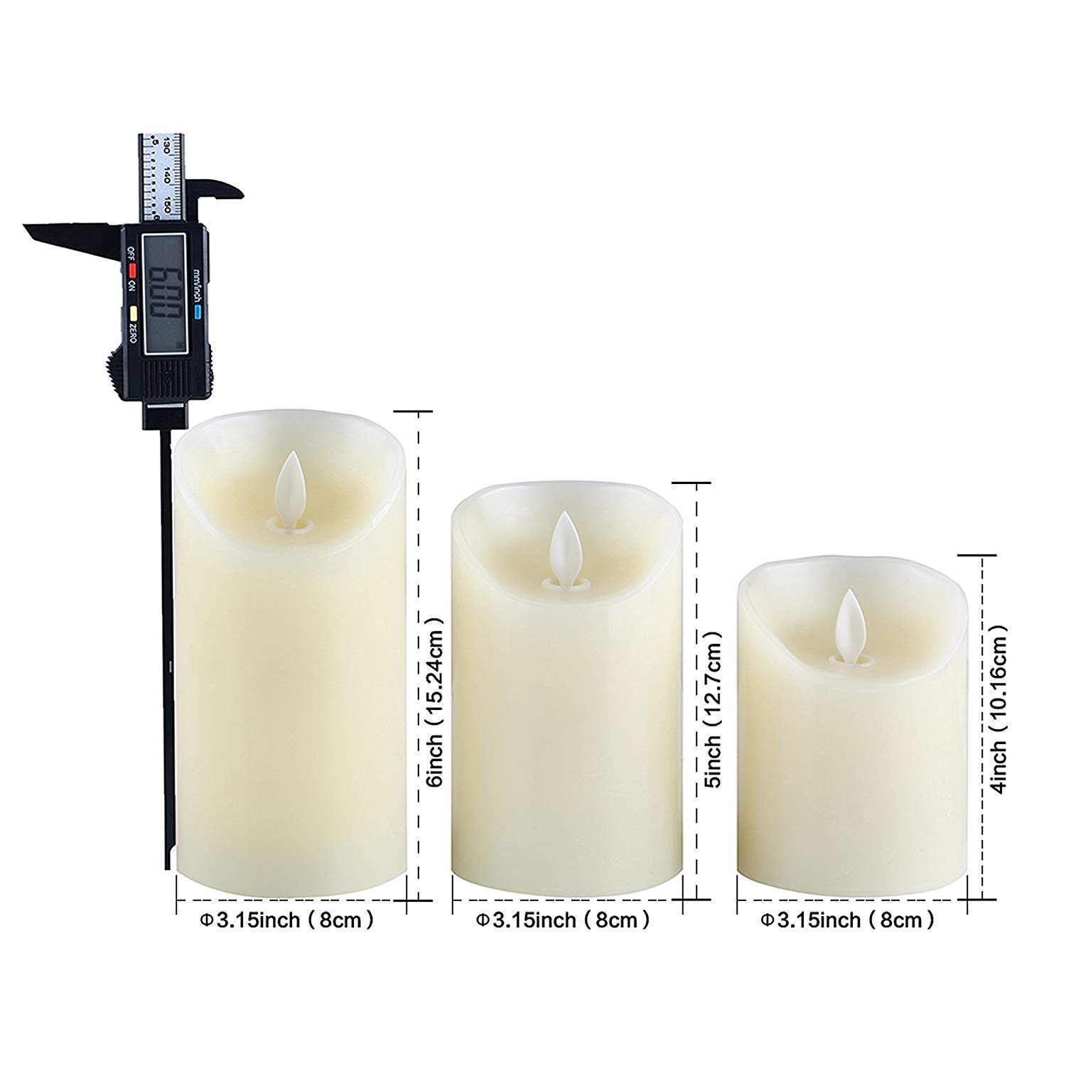 LED Candles Waterproof Flickering Flameless Candles Pillars Lights Battery Operated Night Light with Remote Timers 3pcs Pack  Flameless Candles Electric Tealights for Home Church Halloween Thanksgiving Christmas Party  Outdoor Indoor Decorations