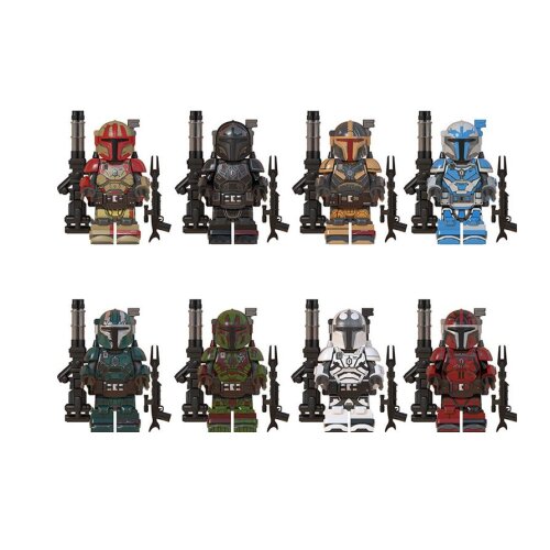 Star Wars Minifigures Mandalorian Building Blocks with Weapons Set Compatible Lego Clone Trooper Action Figure Palyset Mini Battle Figure Toys for Fans Collection and Room Decoration Best Gift for Kids
