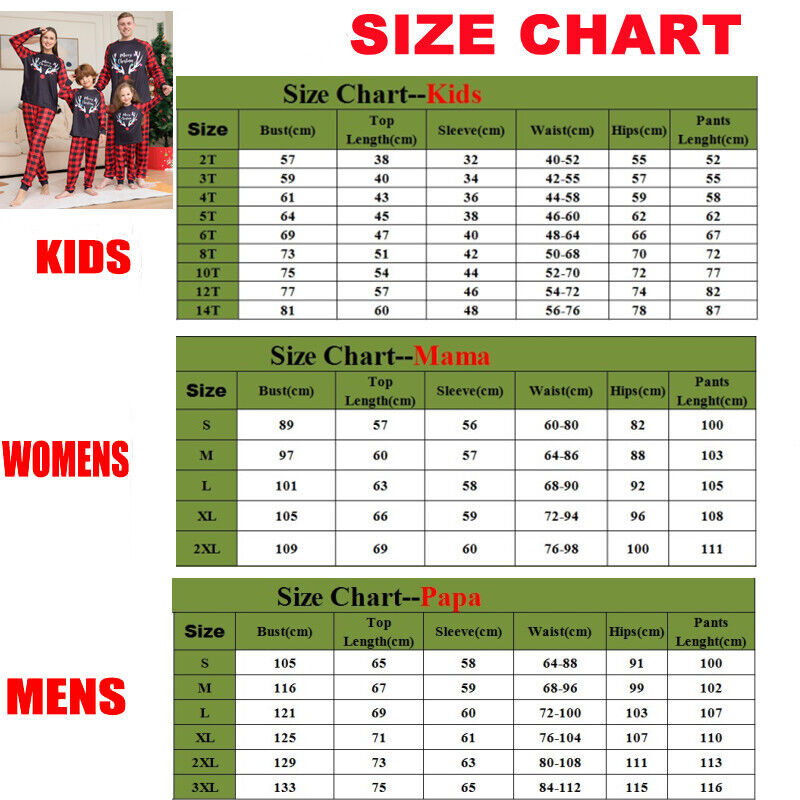(6M Baby) Christmas family matching pajamas set 2023 Xmas new Santa Claus alphabet Elk print stitching pajamas adult children baby family wear