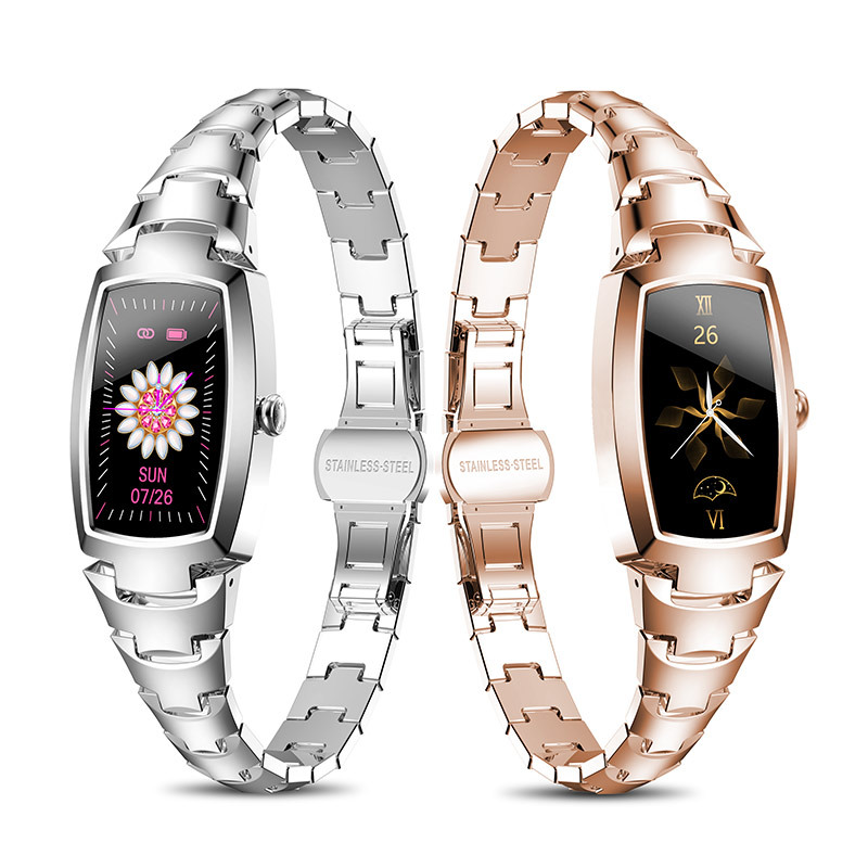 (Silver) Smart Watch Band Women Waterproof Smartwatch Sports Fitnes Tracker Gift