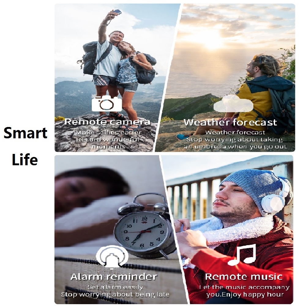 Smart Watch 1.32 Waterproof Oxygen Blood Pressure Bluetooth 5.0 Magnetic Charging Smartwatch