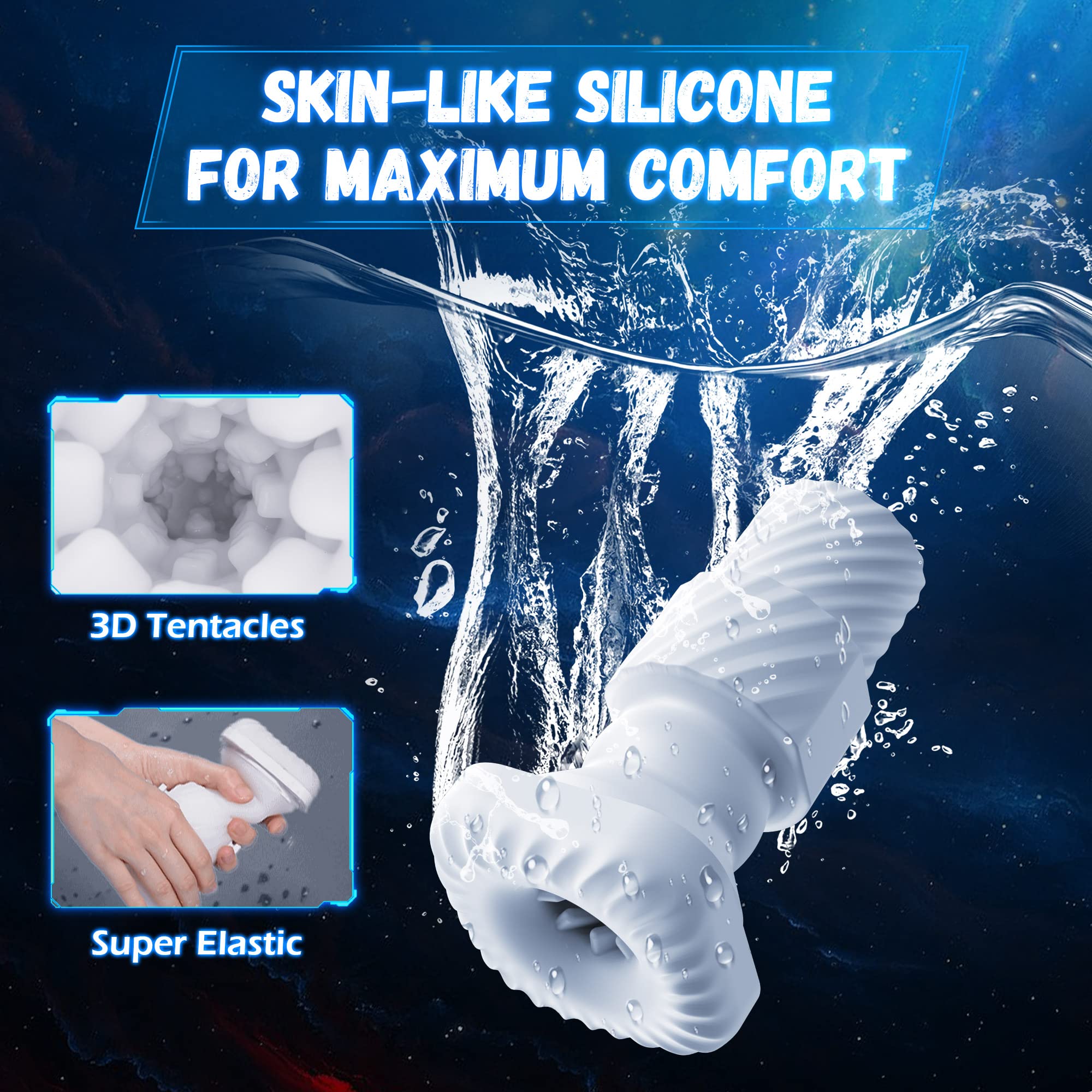 Automatic Male Masturbator Cup Realistic Sex Toys for Men Automatic Stroker Sucking Pocket Pussy Adult Toys with 10 Thrusting Vibration Modes and Heating Function Best for Penis Stimulation Masturbation