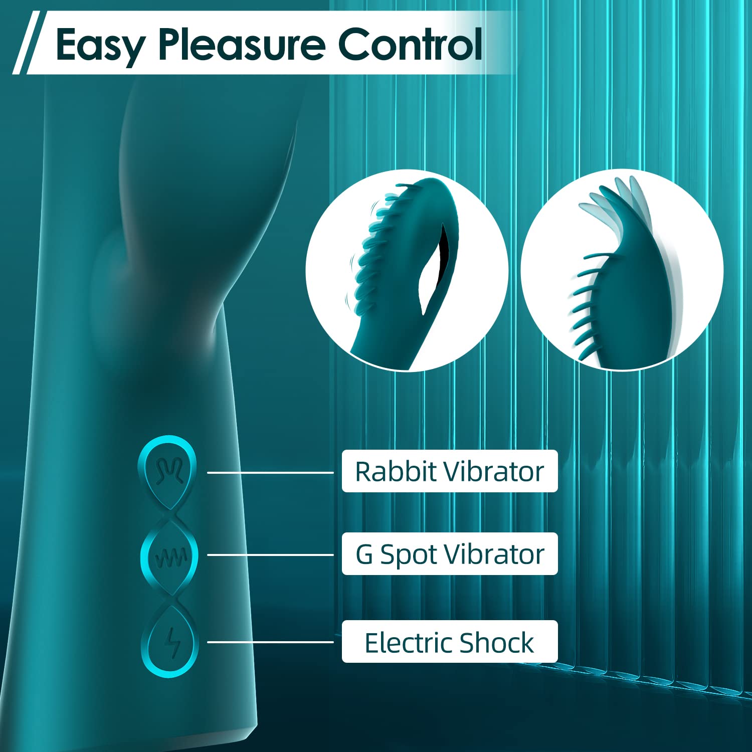 G Spot Vibrator Dildo Clitoral Stimulator Rabbit Vibrator Adult Sex Toys AV Wand with 7 Vibration and 7 Electric Shock Modes for Women Nipple Anal Stimulation Pleasure