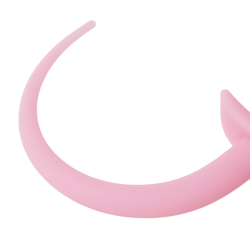 Sex Toy Anal Vaginal Plug Tail Silicone Masturbation Device Adult Men Women Sex Trainer with Luminous Effect Light Pink