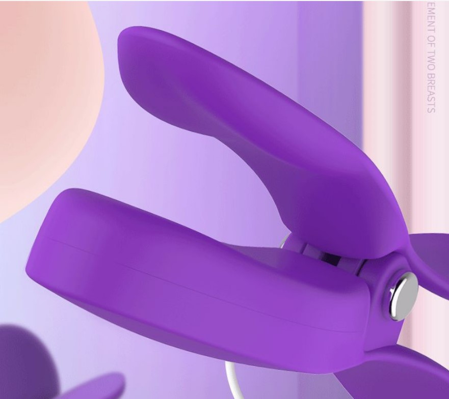 Nipple Clip Vibrating Breast Clamps Electric Nipple Stimulator Wired Vibrators with 10 Vibration Modes Adult Sex Toys for Women Couples