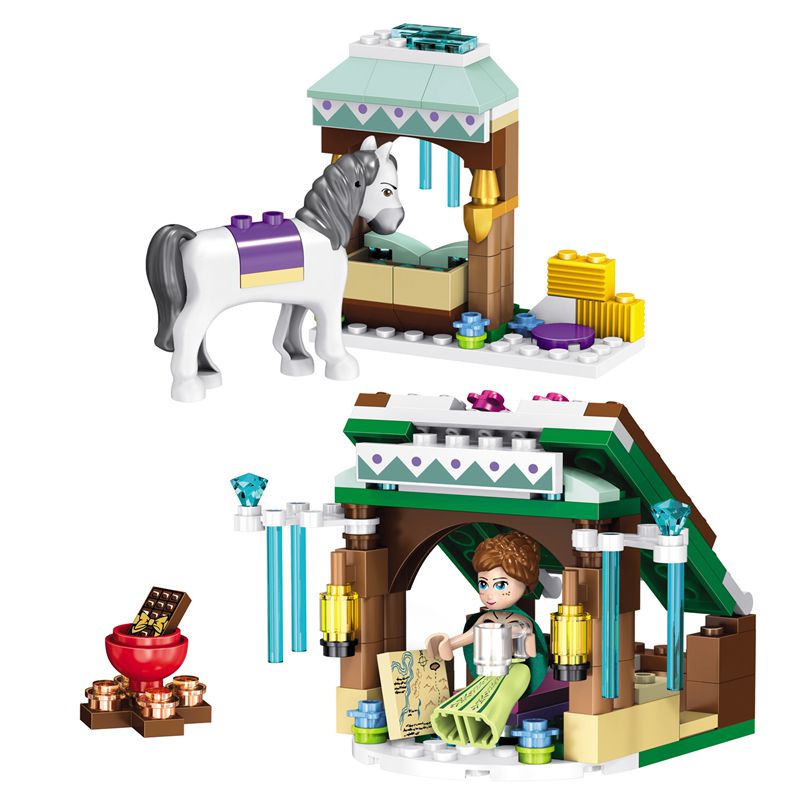 Frozen Anna Adventure Building Blocks Mini City Building Children Diy Toys Elsa Princess Series Christmas Gifts