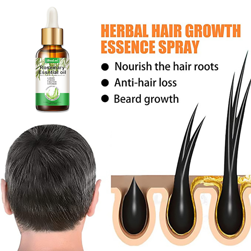 iBeaLee Rosemary Essential Oil for Hair Growth Reduce Hair Loss Hair Treatment Deeply Nourishing 20ml