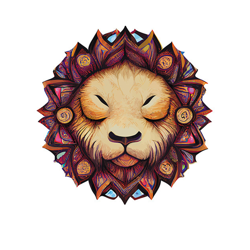 (A5) Sleeping Little Lion Jigsaw Puzzles Animal Birthday Gift Idea for Kids Adults