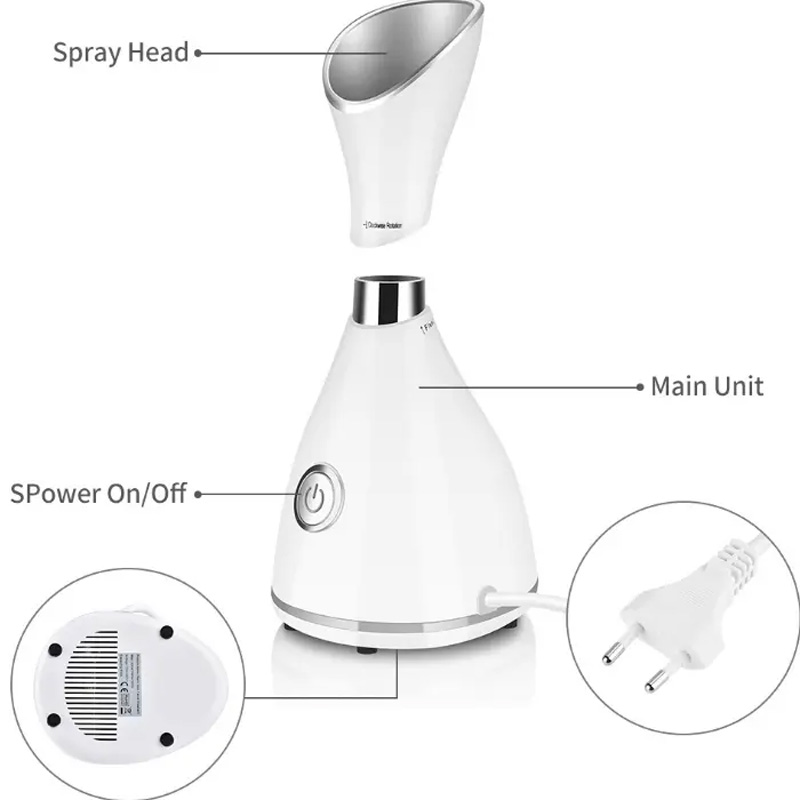Mini Facial Steamer Portable Face Steam Spray Bottle Skin Remove Spa Beauty Instrument Plug Moisturizing Care Wrinkles