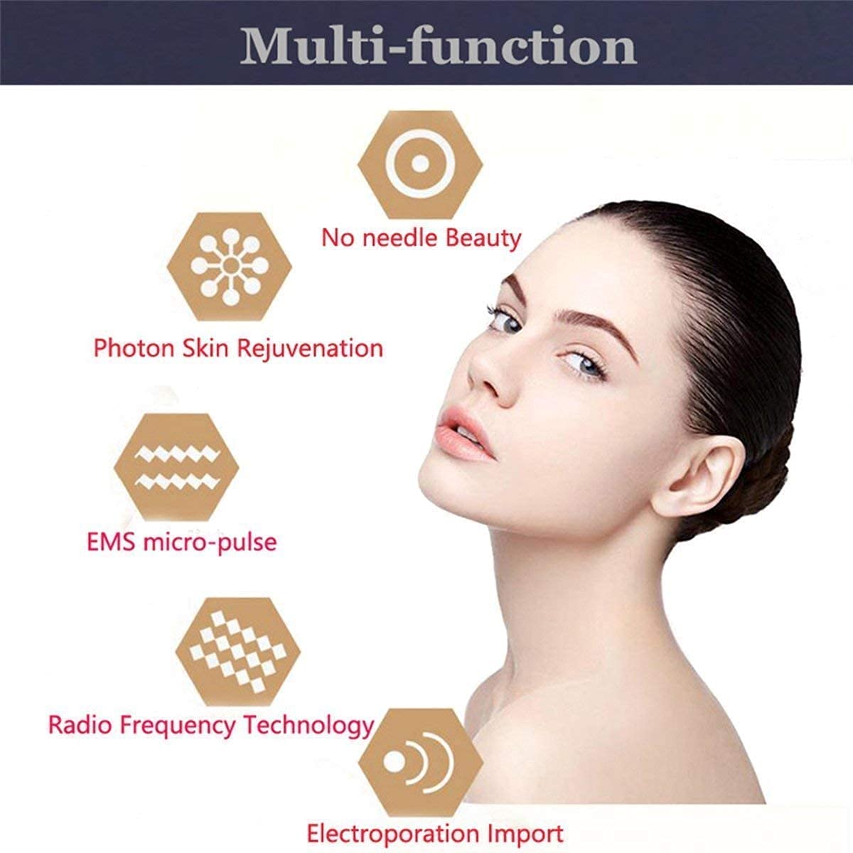 Ultrasonic Face Massager Facial Machine  Beauty Device for Skin Care Facial Cleaner Anti-Aging High Frequency