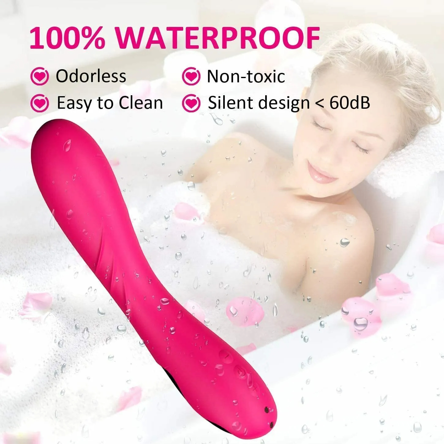 Rechargeable Vibrator G Spot Vibrating Magic Wand Full Body Massager Dildo G-spot Clit Stimulator Women Adult Sex Toy