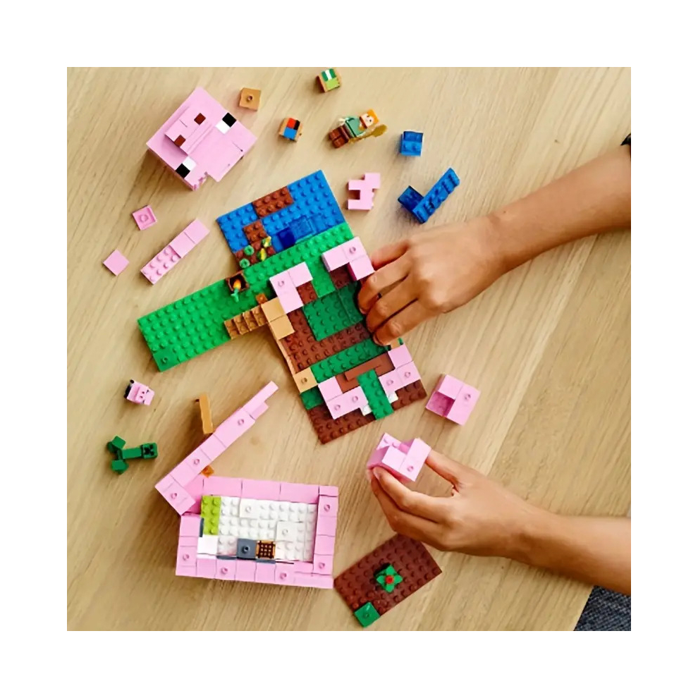 Minecraft The Pig House Blocks Educational Bricks fit for LEGO Toys Gift