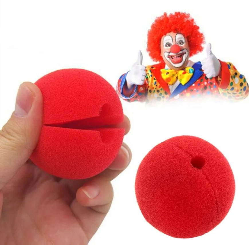 (1 PC) Foam Red Ball Clowns Noses Halloween Party Cosplay Costume Circus Props Festival Make Up DIY Crafts Christmas Costume Party Decoration