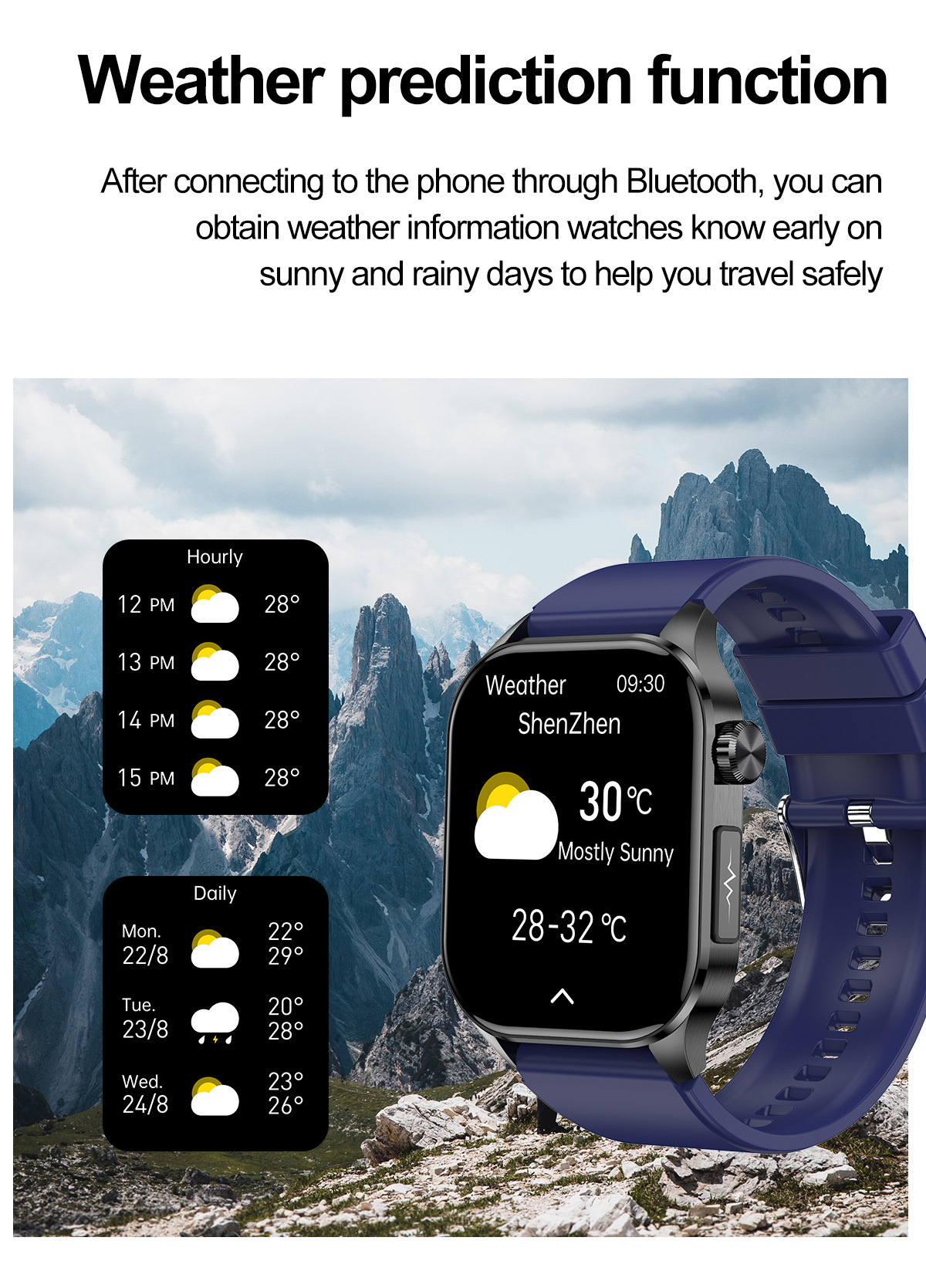 (Black Silicone	) Smart Watch 2.04 Inch AMOLED Smart Watches Waterproof Smartwatch Fitness Tracker Heart Rate Blood Oxygen Sleeping Monitor for Android iOS Phones