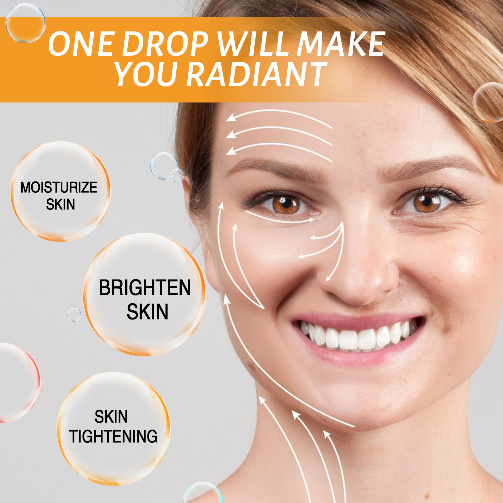 OUHOE Vitamin C Whitening Face Serum Remove Dark Spots Freckles Fade Melanin Retinol Anti-wrinkle Essence Brightening Beauty Skin Care