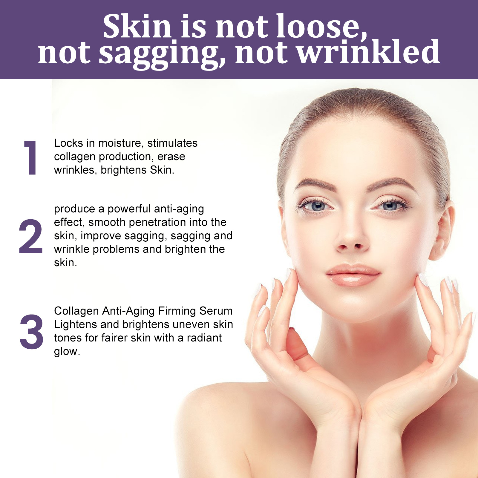 Collagen Remove Wrinkle Face Serum Lift Firming Anti Aging Fade Fine Lines Whitening Brightening Hydration Moisturizer Facial Skin Care Cosmetics