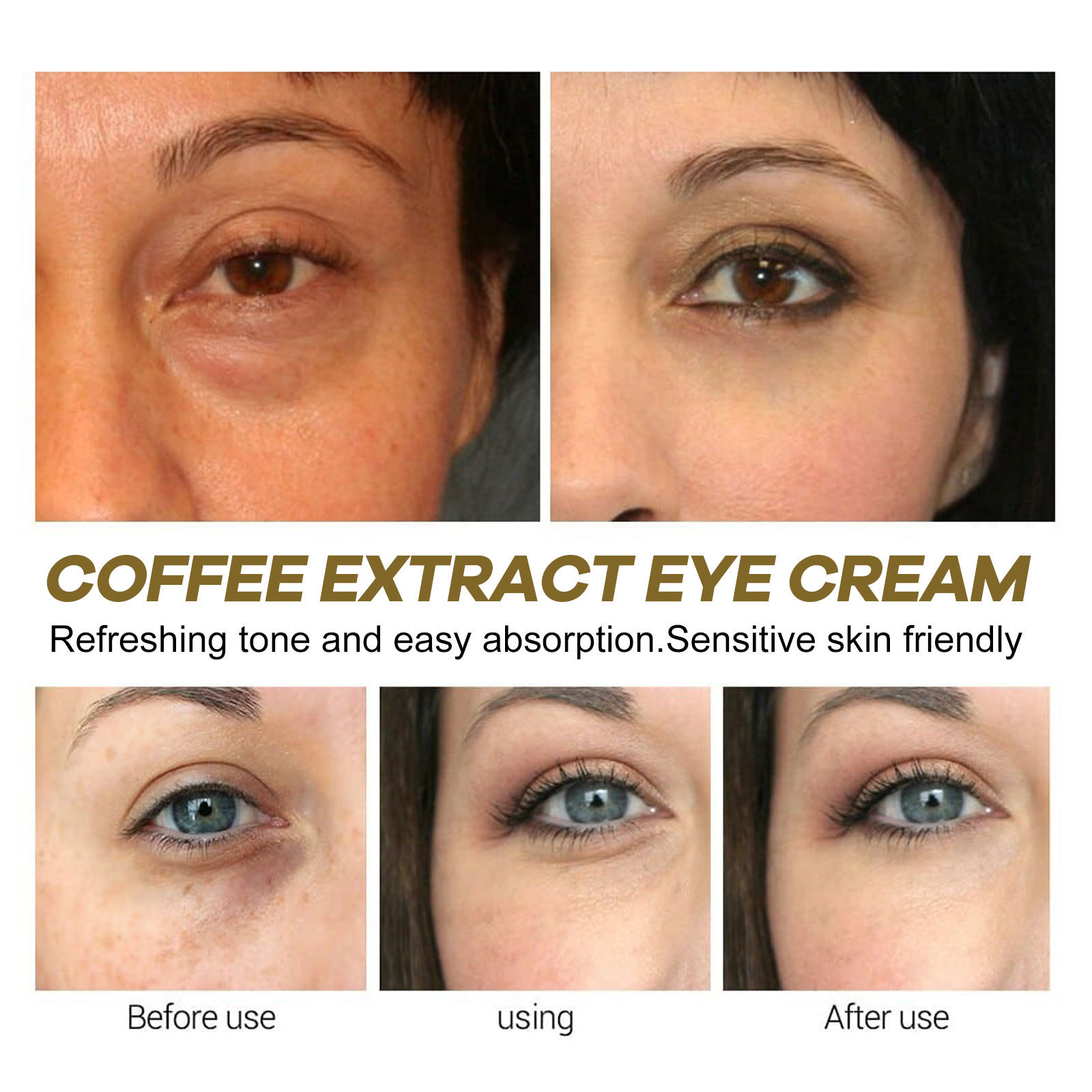 (1 PC) Caffeine Eye Firming Cream Lift Tightening Skin Dark Cycles Removal Eye Bags Fade Fine Lines Against Puffiness Skin Care Nourishing Eye Rejuvenating Serum