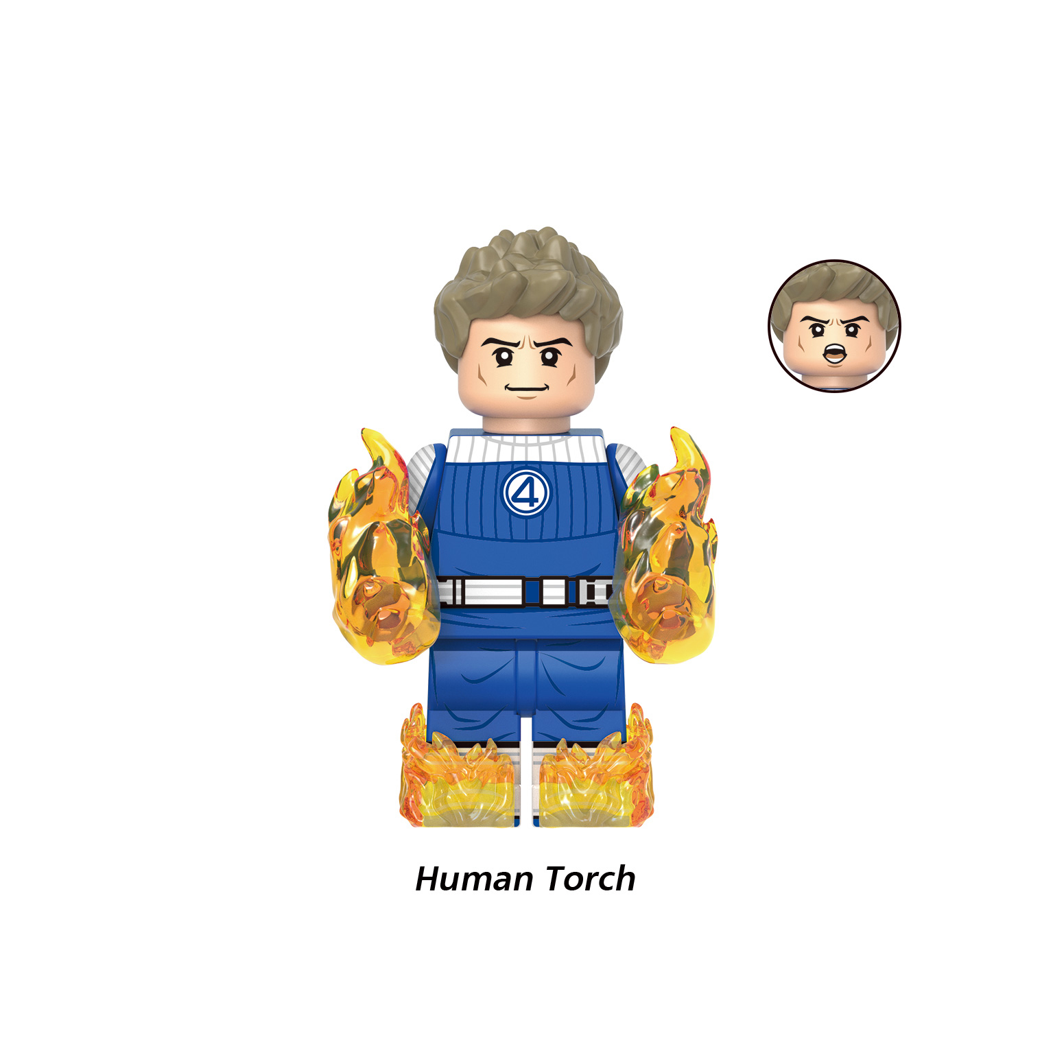 6PCS Marvel Superhero Series Minifigures Doctor Doom Human Torch Building Blocks Collectible Action Figures Set Assemble Your Own Superhero Battle Fit Lego