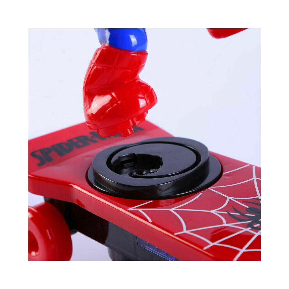 Spiderman Electric Skateboard 360u00b0 Rotation Music With Light Kids Toys Xmas Gift