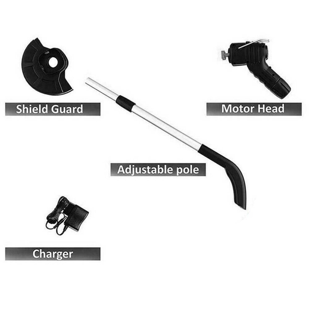 Electric Cordless Grass Trimmer Garden Weed Strimmer Rechargeable