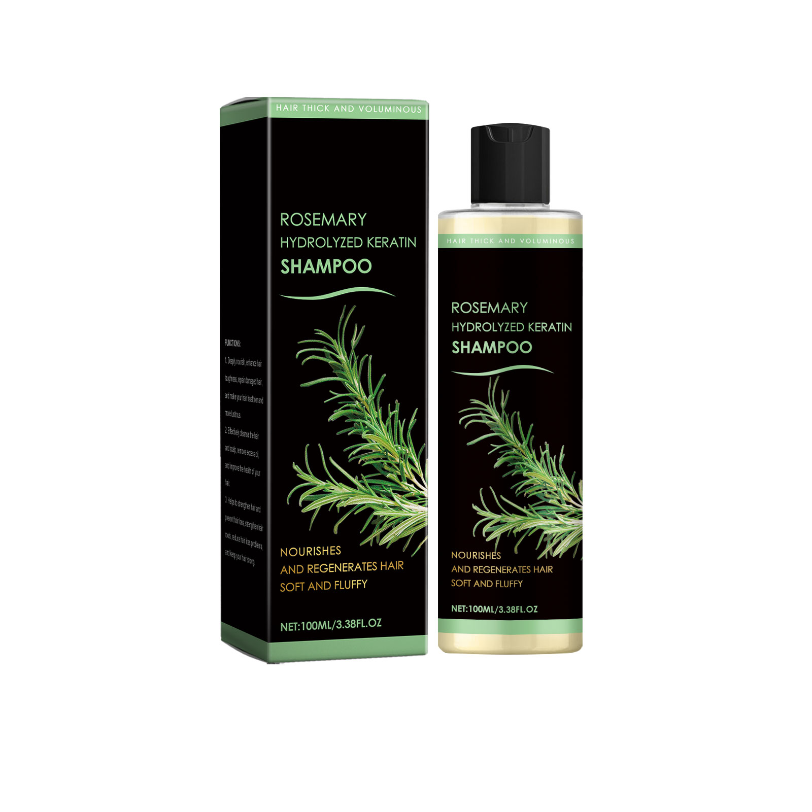 Rosemary Natural Shampoo Hair Thickness Loss Deep Nourishing Scalp Care Strengthen Repair Damaged Oil Control For Men Women