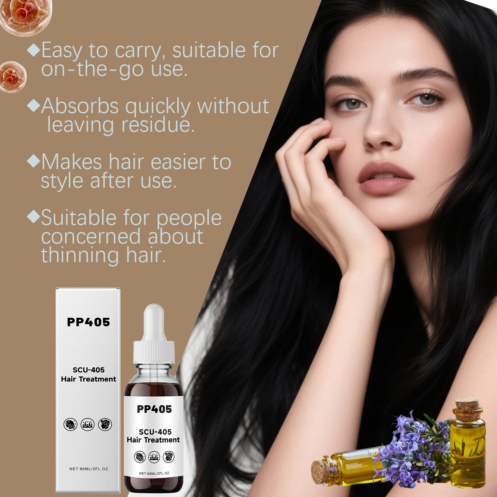 Hair Growth Products Fast Growing Hair Serum Spray Anti Hair Loss Treatment Essential Oil Repair Nourish Root For Men Women ﻿