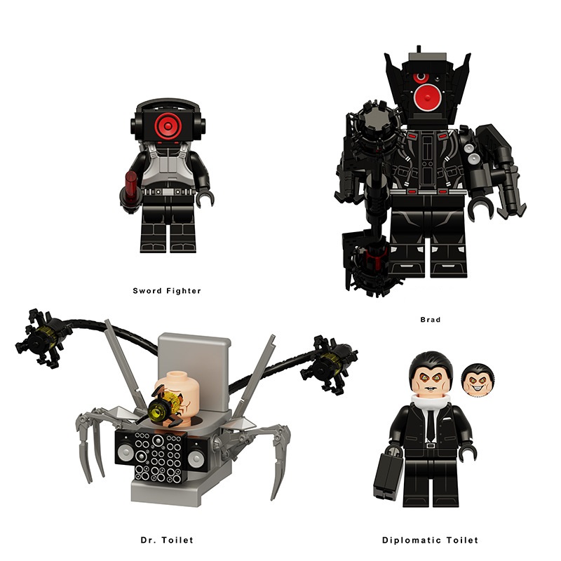 (Style E) Toilet Titan Building Blocks Toy Action Mini Figure Model Horror Game Multiverse Upgraded Kids Fans Collectible Animation Birthday Gift