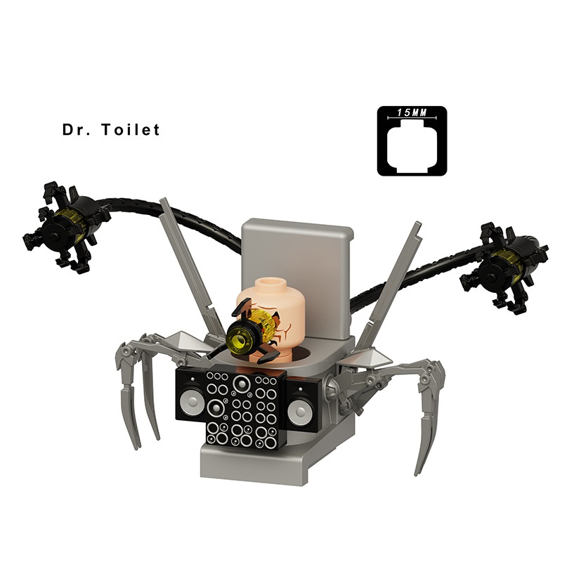 (Style E) Toilet Titan Building Blocks Toy Action Mini Figure Model Horror Game Multiverse Upgraded Kids Fans Collectible Animation Birthday Gift