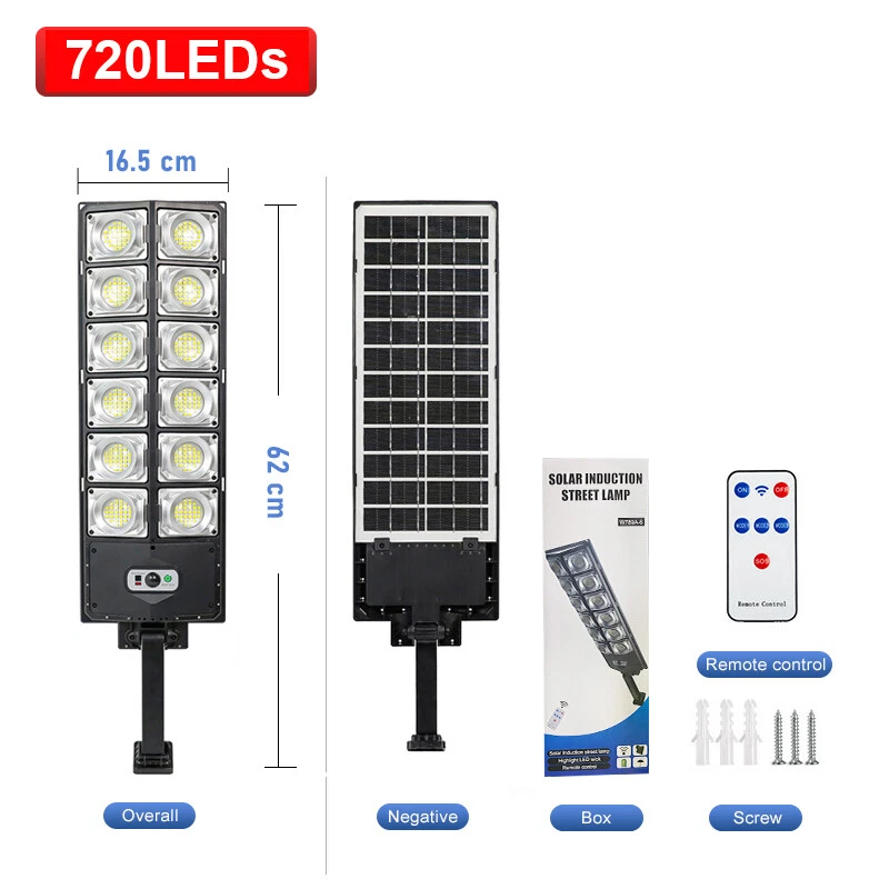 (720 leds) Solar LED Outdoor Light with Remote Control 720LED Waterproof Street Garden Lamp
