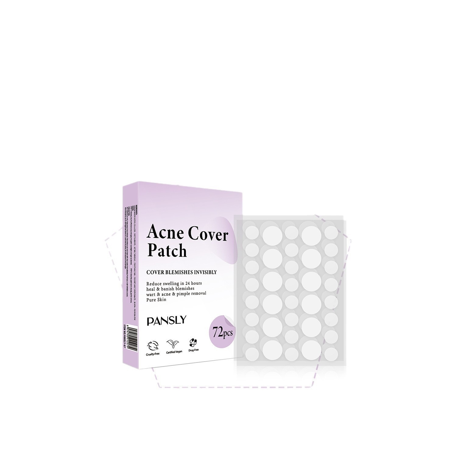 Invisible Acne Patch Hydrocolloid Blemish Spot Cover for Pimples Blackheads Zit Removal Daily Skin Care Natural