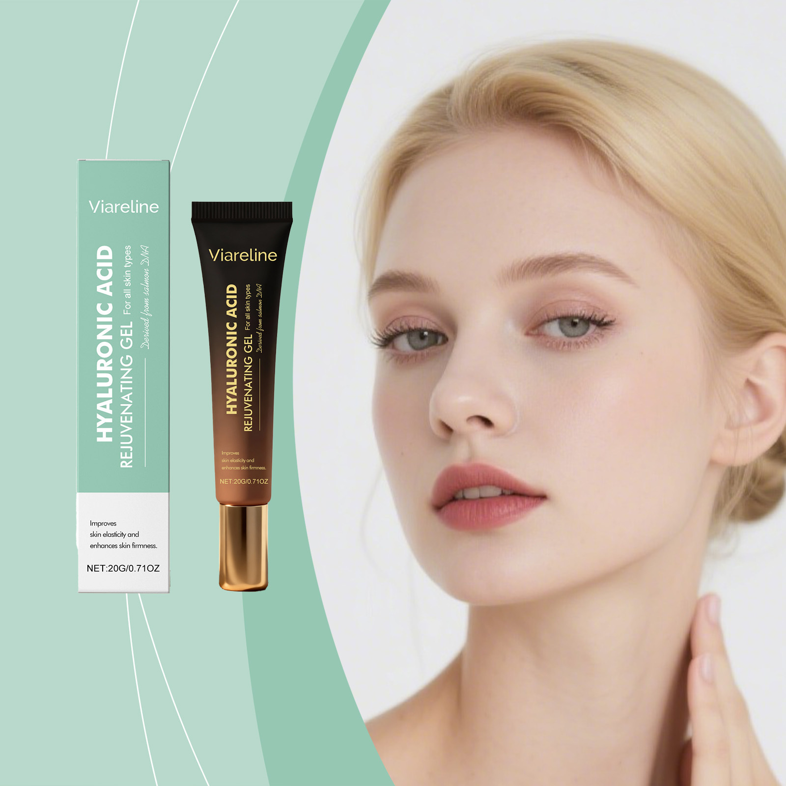 Hyaluronic Acid Revitalizing Gel For Hydrating Soothing And Softening Daily Gentle Face Care