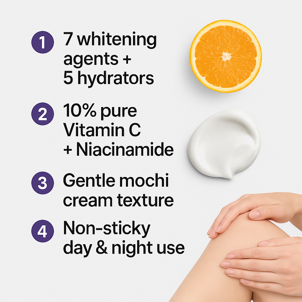 Vitamin C Brightening Dark Spot Cream For Even Skin Tone Daily Face Moisturizer 50g