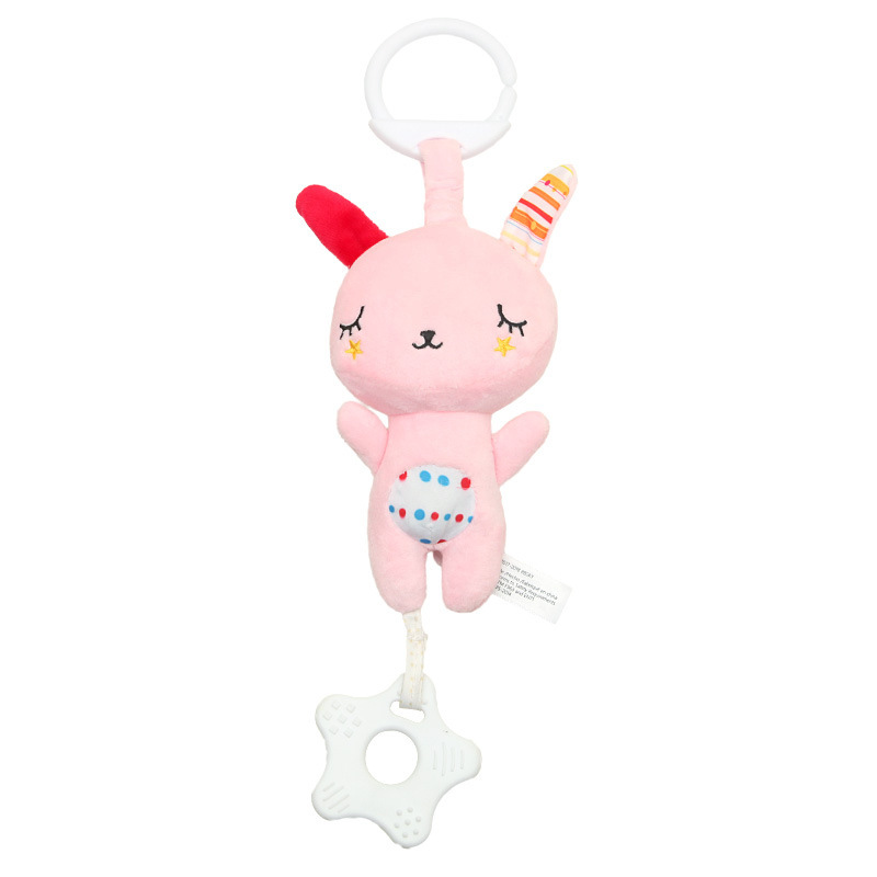 (rabbit) Baby Rattles with Teethers Soft Plush Stroller Car Seat Crib Baby Hanging Toys Development Infant Toy for Newborn Bebe Gifts