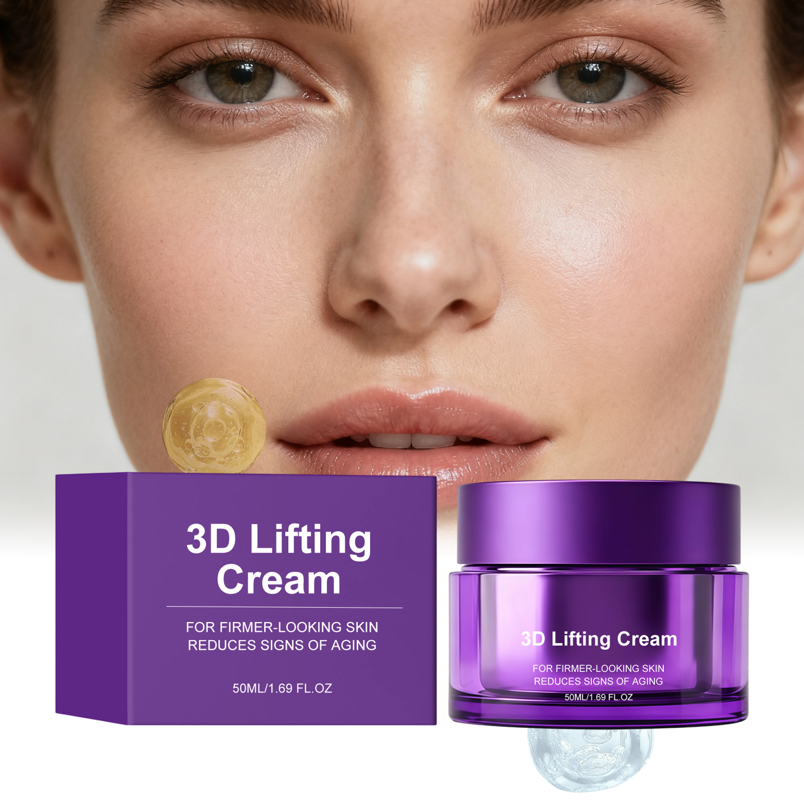 Facial Cream Daily Face Mild Skin Friendly Hydrating Moisturizing Nourishing Tender Smooth Fast Absorbed
