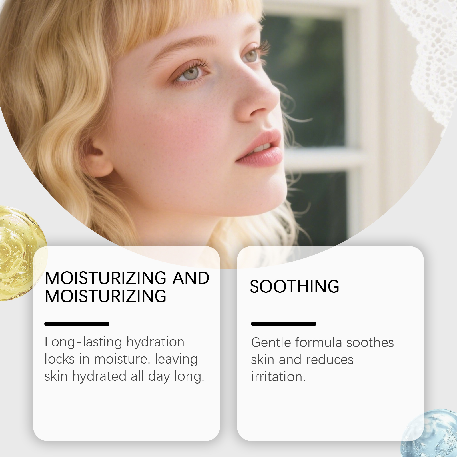 Facial Cream Daily Face Mild Skin Friendly Hydrating Moisturizing Nourishing Tender Smooth Fast Absorbed