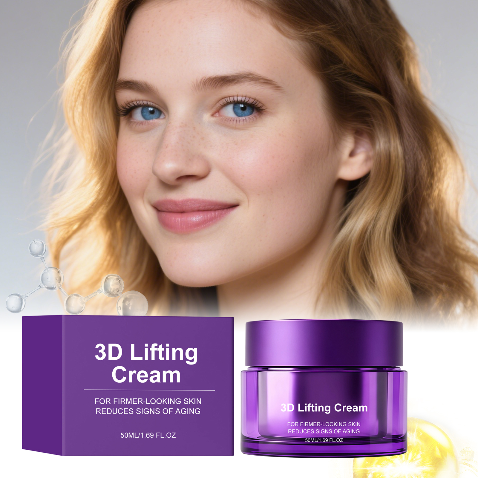 Facial Cream Daily Face Mild Skin Friendly Hydrating Moisturizing Nourishing Tender Smooth Fast Absorbed
