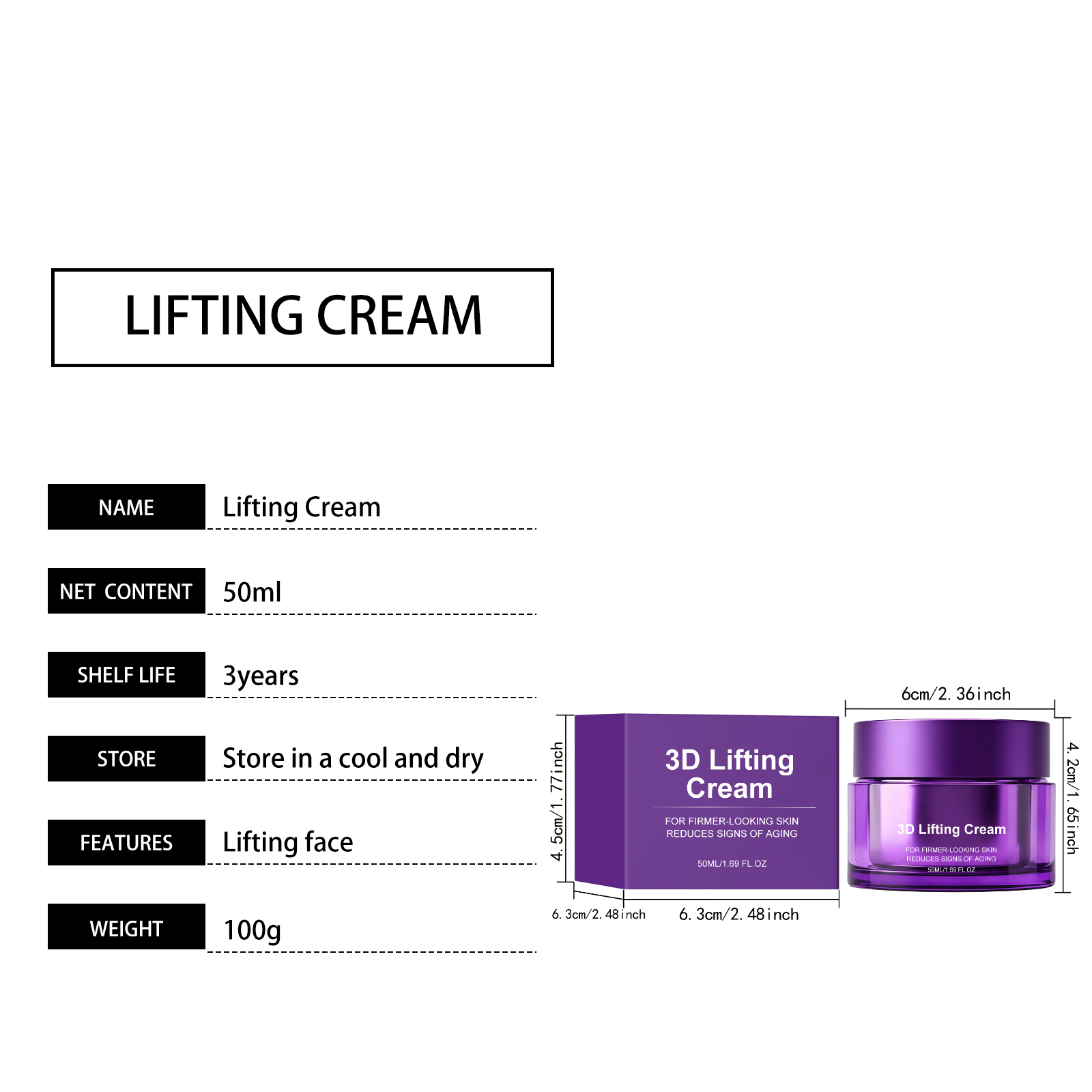 Facial Cream Daily Face Mild Skin Friendly Hydrating Moisturizing Nourishing Tender Smooth Fast Absorbed