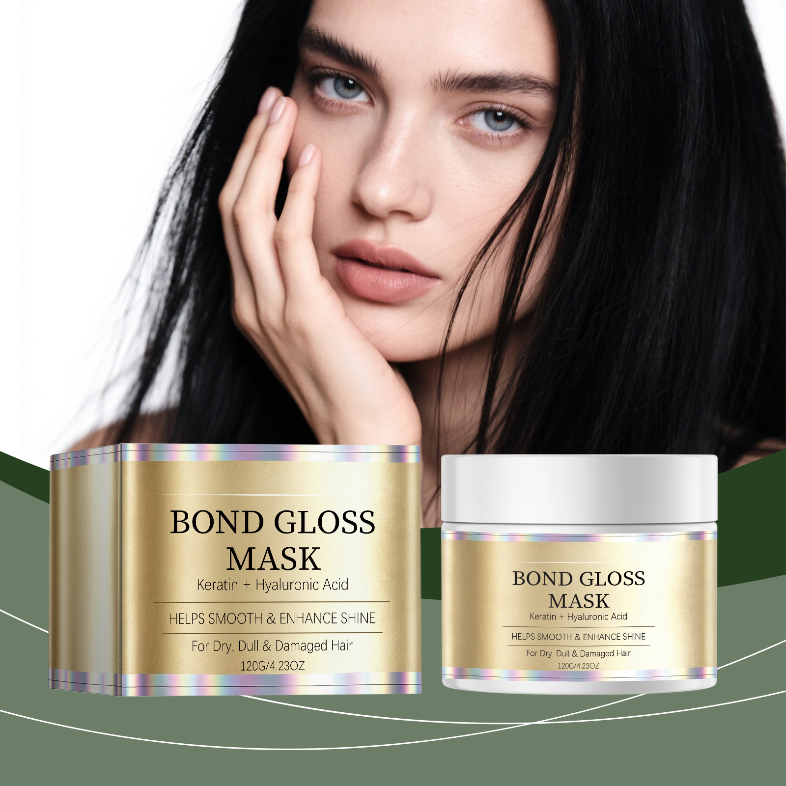 Smooth Glossy Hair Mask Hydrating Nourishing Moisturizing Soft Silky Fresh Floppy For Dry Damaged Hair Strands