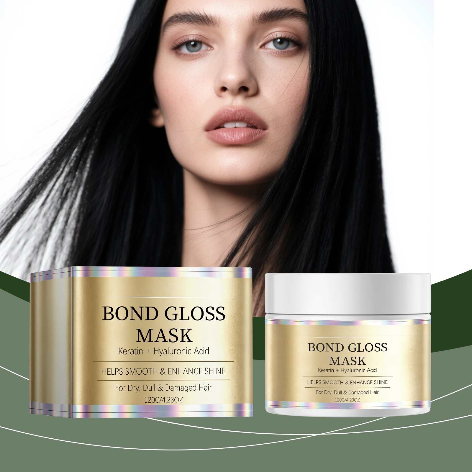 Smooth Glossy Hair Mask Hydrating Nourishing Moisturizing Soft Silky Fresh Floppy For Dry Damaged Hair Strands