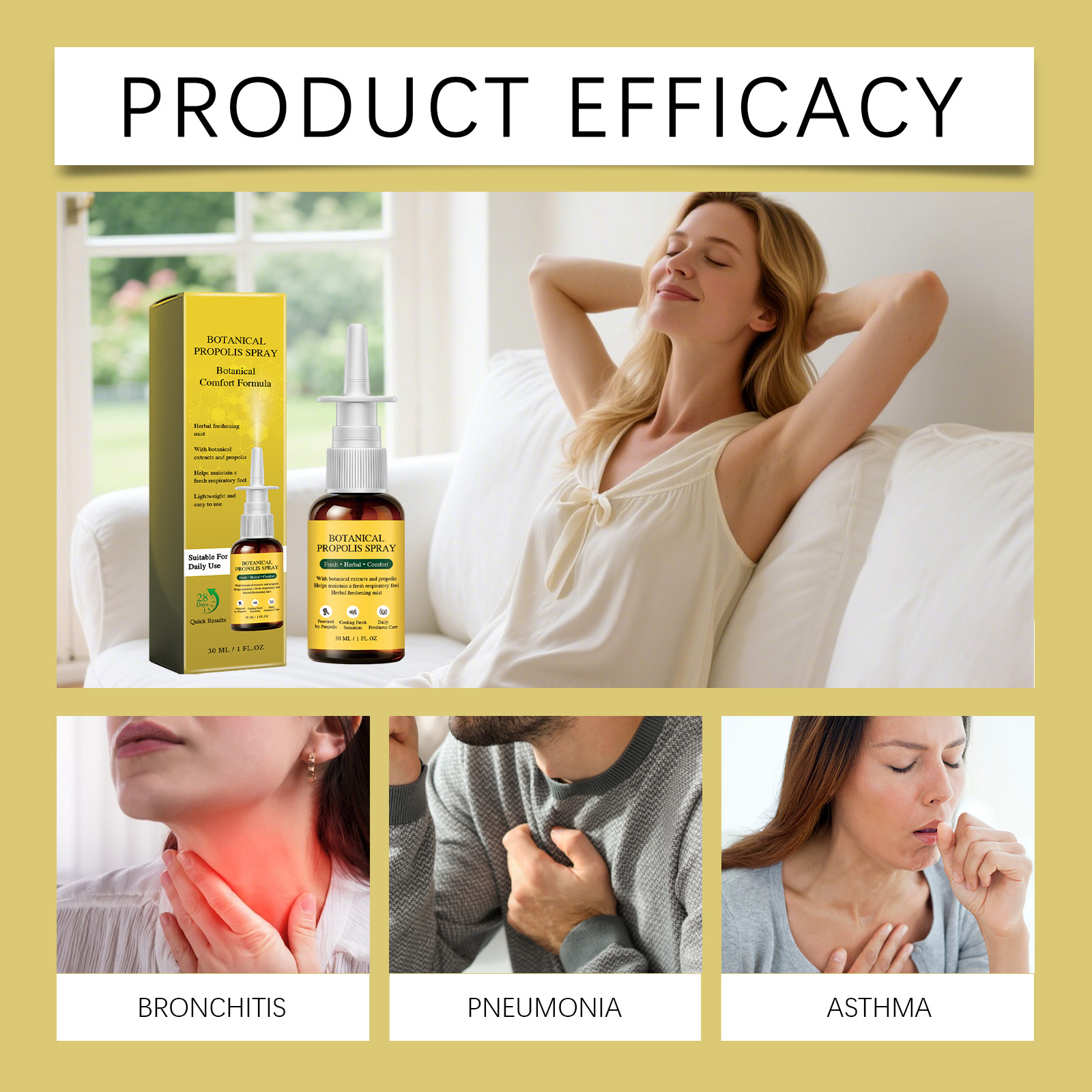 Plant Extract Propolis Spray Contains Multiple Botanical Essences Mild Cleansing Moisturizing Nose Daily Care Portable For Regular Use