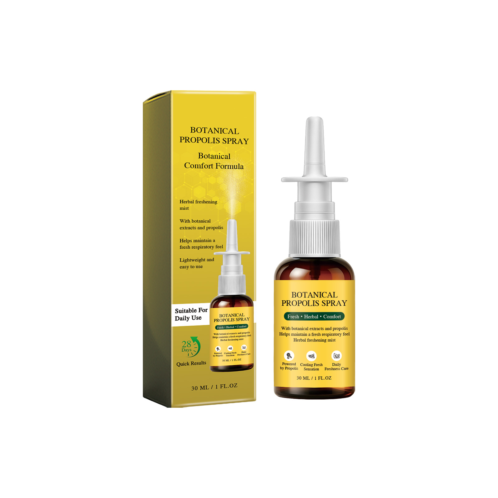Plant Extract Propolis Spray Contains Multiple Botanical Essences Mild Cleansing Moisturizing Nose Daily Care Portable For Regular Use
