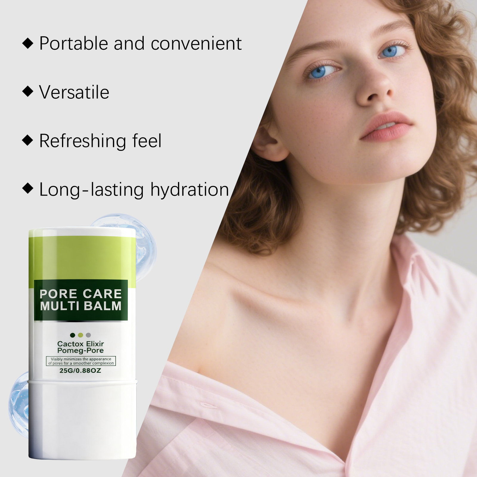 Facial Moisturizing Stick Rich Hydrating Light Clear Natural Daily Skin Smear Care For Face Complexion Soft