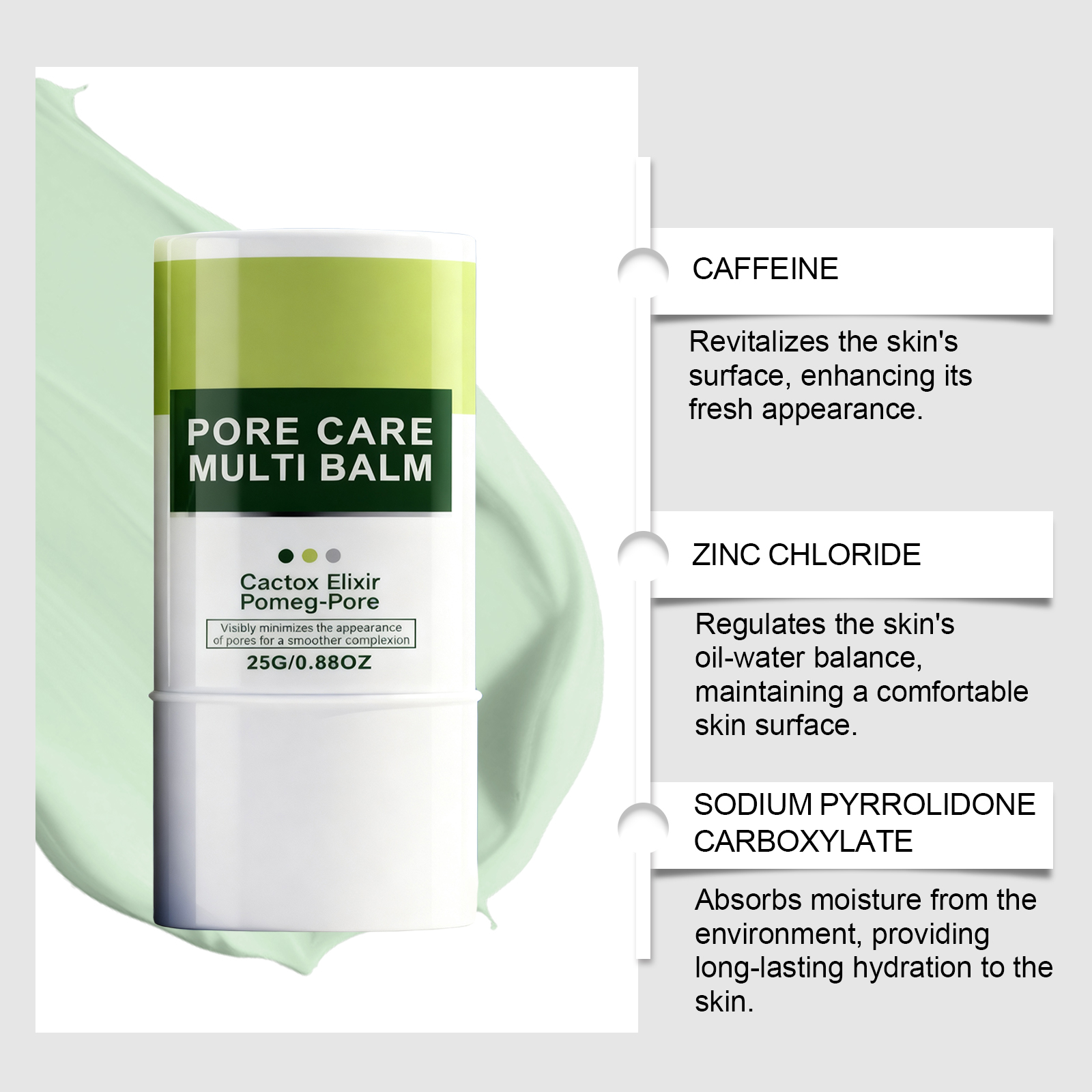 Facial Moisturizing Stick Rich Hydrating Light Clear Natural Daily Skin Smear Care For Face Complexion Soft
