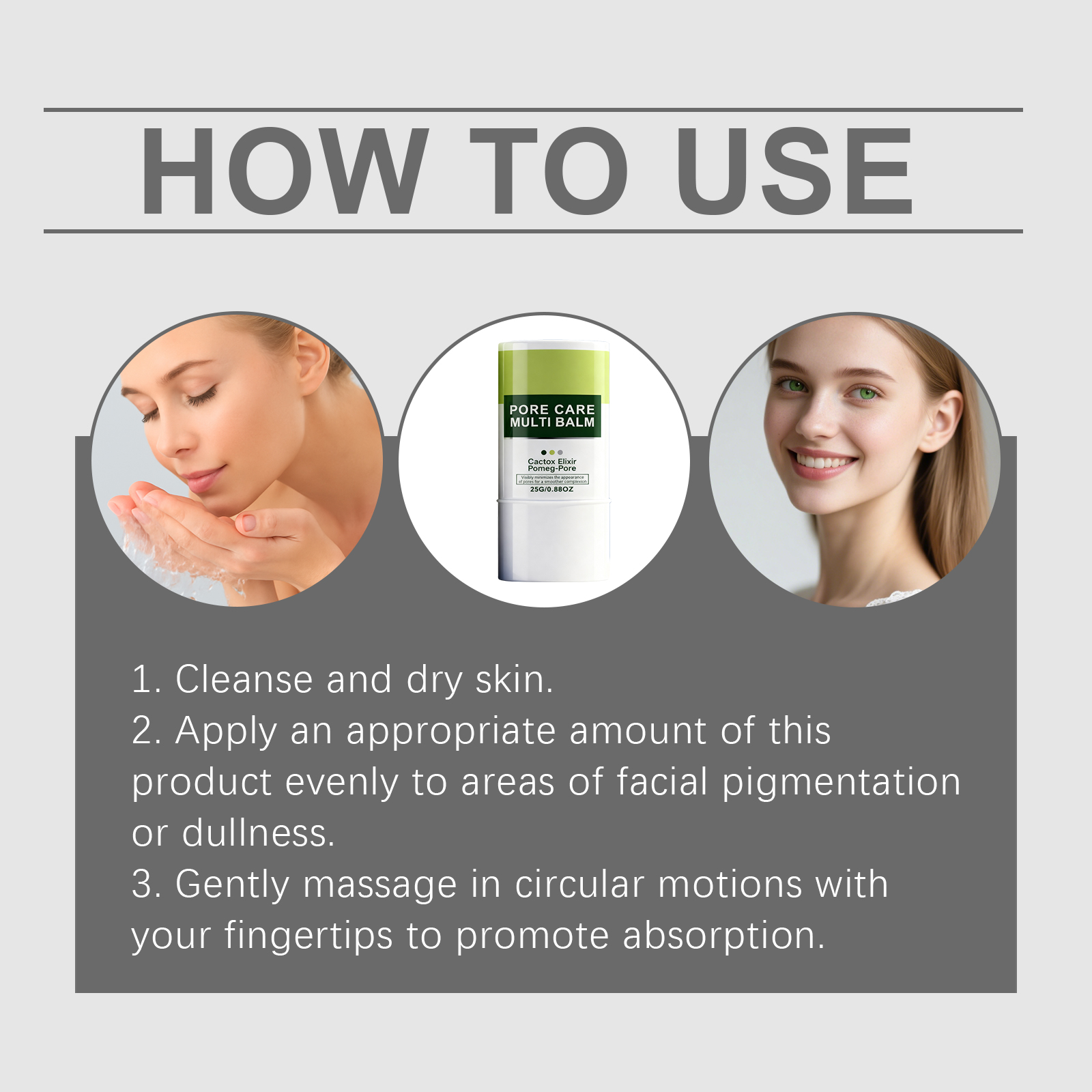 Facial Moisturizing Stick Rich Hydrating Light Clear Natural Daily Skin Smear Care For Face Complexion Soft