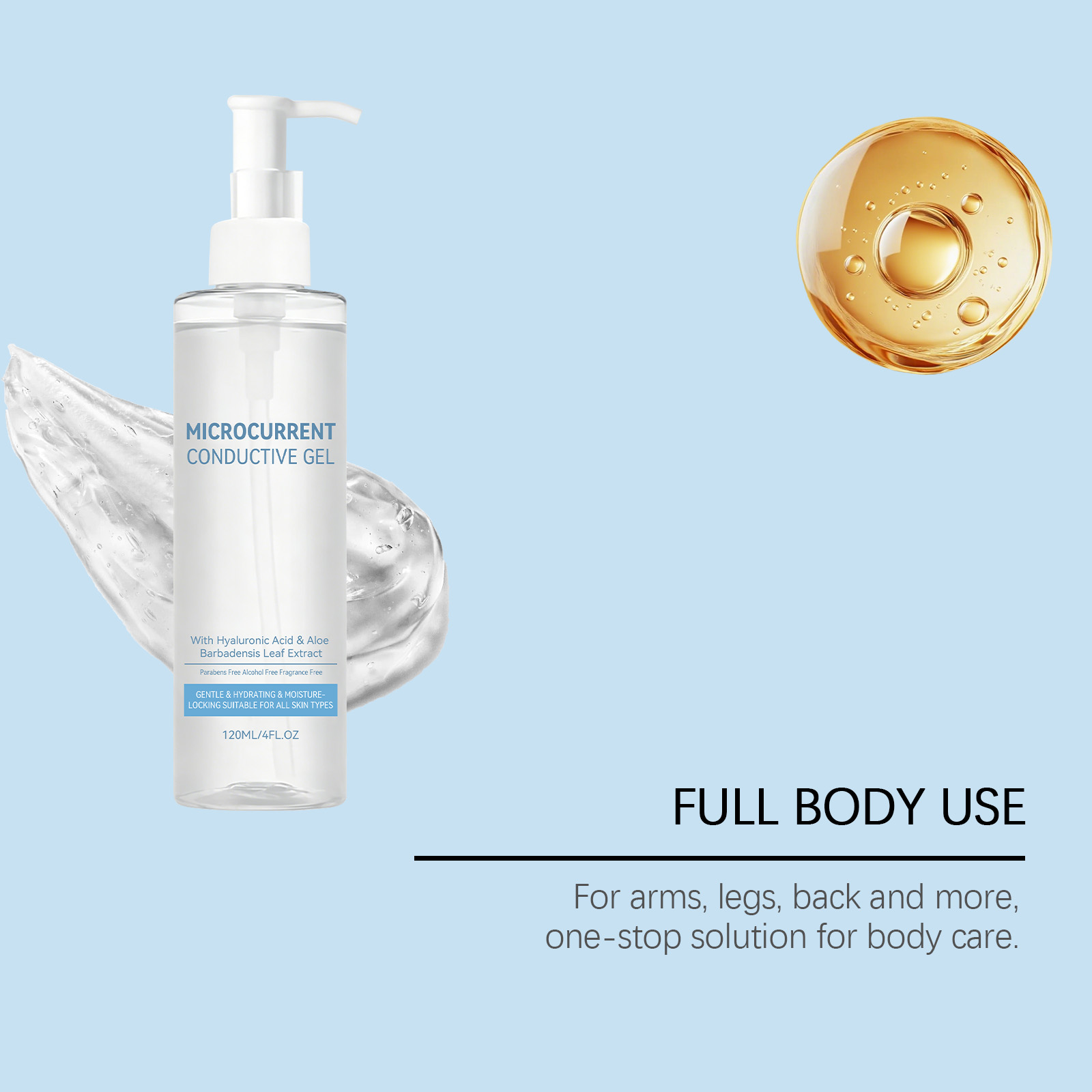 Conductive Gel Smooth Coating Device Compatible Light Texture Mild Non Sticky Full Body Usable Skin Safe Soft Comfort Clean Fresh