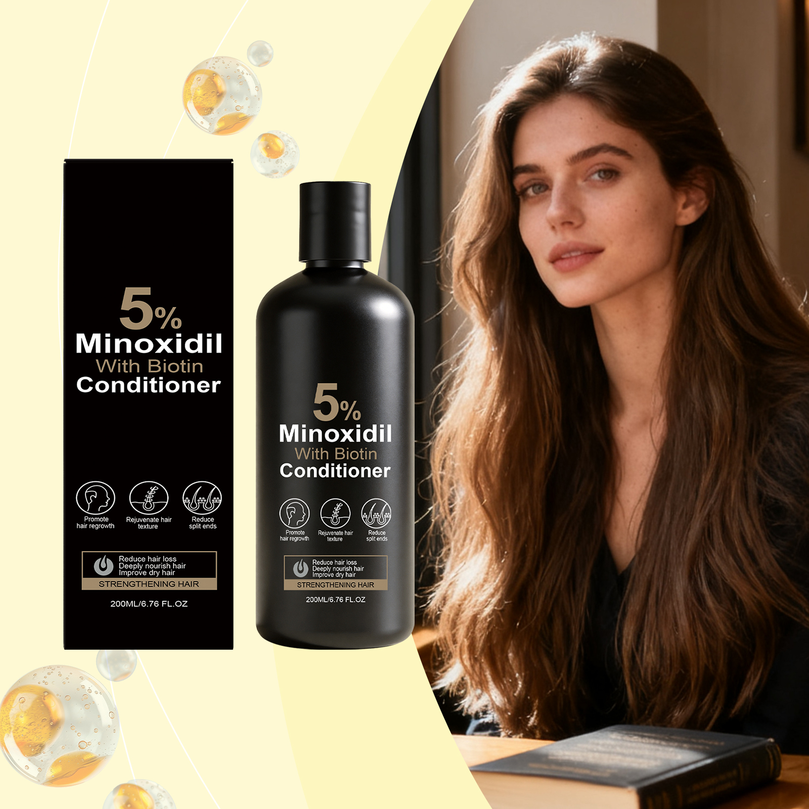 Moisturizing Hair Conditioner Mild Care Silky Shiny Light Hydration Daily Hair Care For All Hair Types Smooth Nourish Tender Gloss Fresh Soft