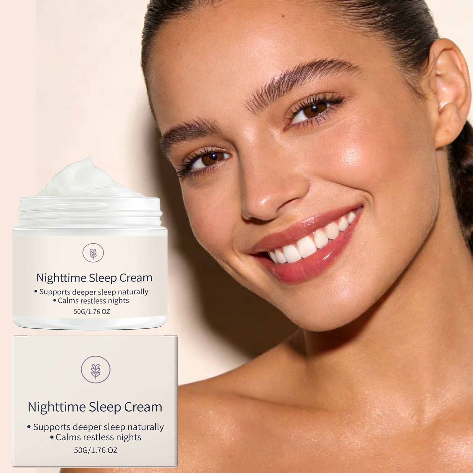 Sleep Comfort Cream Night Gentle Care Nourish Refreshing Moisturize Before Bed Apply Massage Treat Body Skin