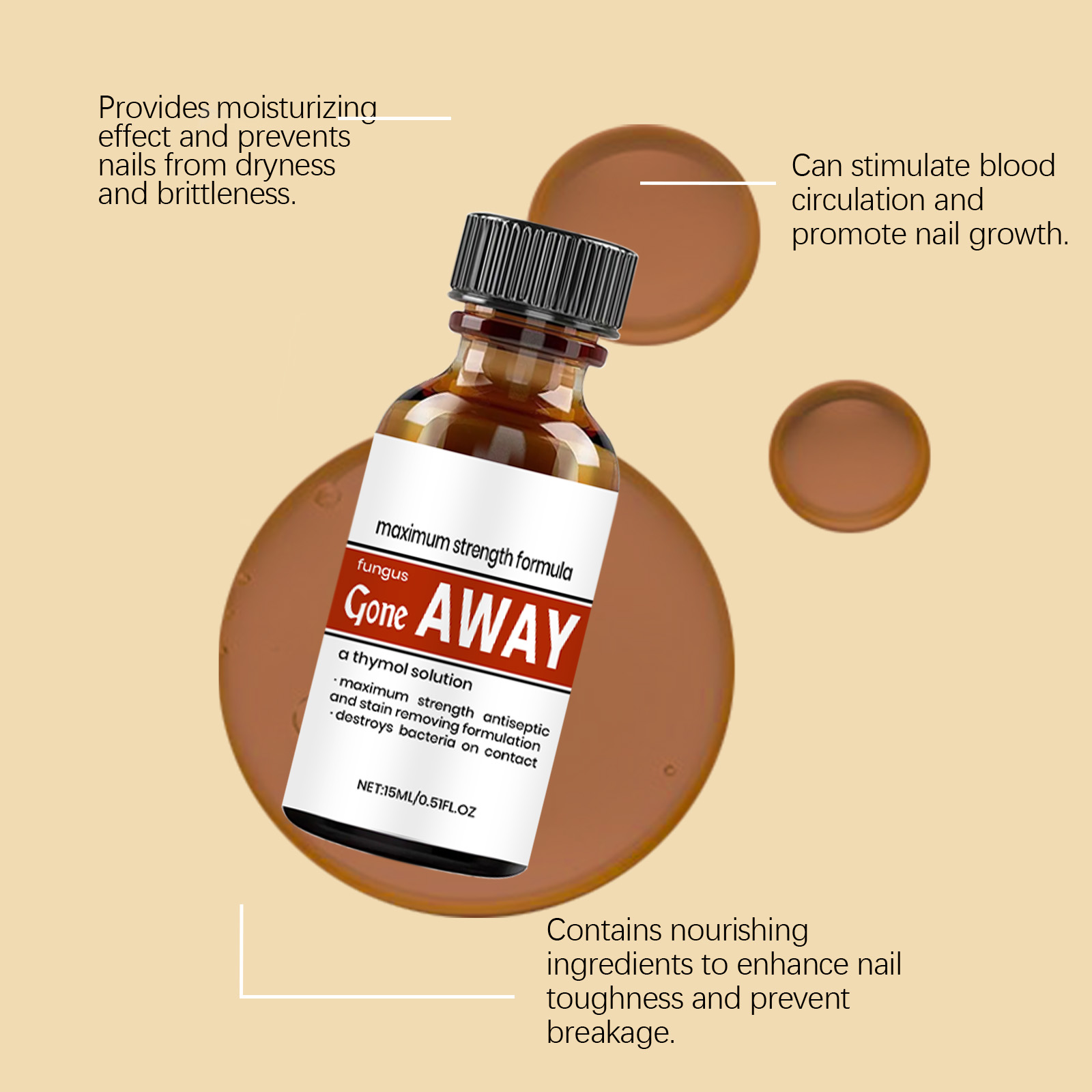 Nail Care Liquid Nourish Moisturize Brighten Harden Mild Clean Comfort Maintain For Finger Nail