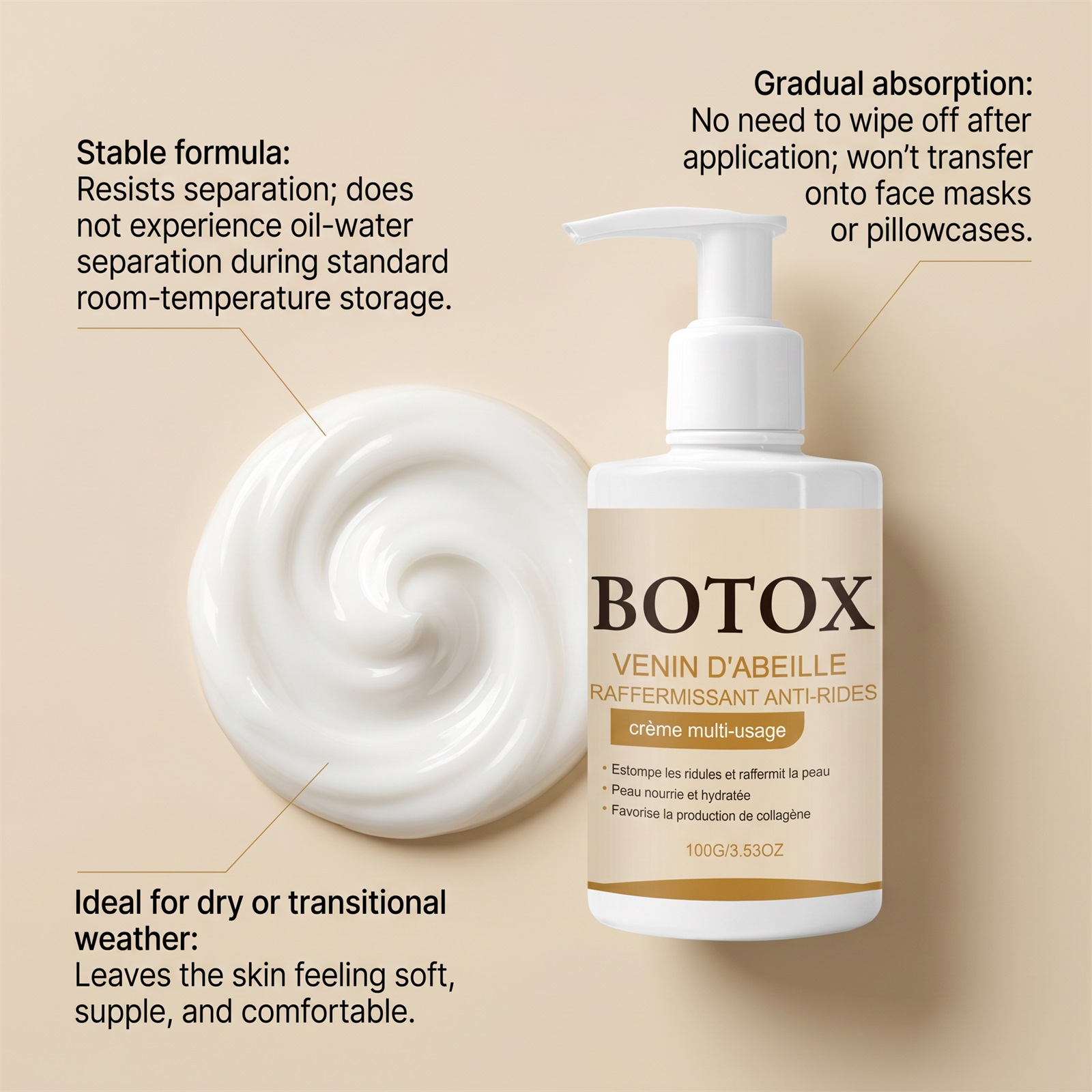 Skin Care Cream Hydrating Light Nourishing Refreshing Non Sticky Hydrate Body Skin Smear Care